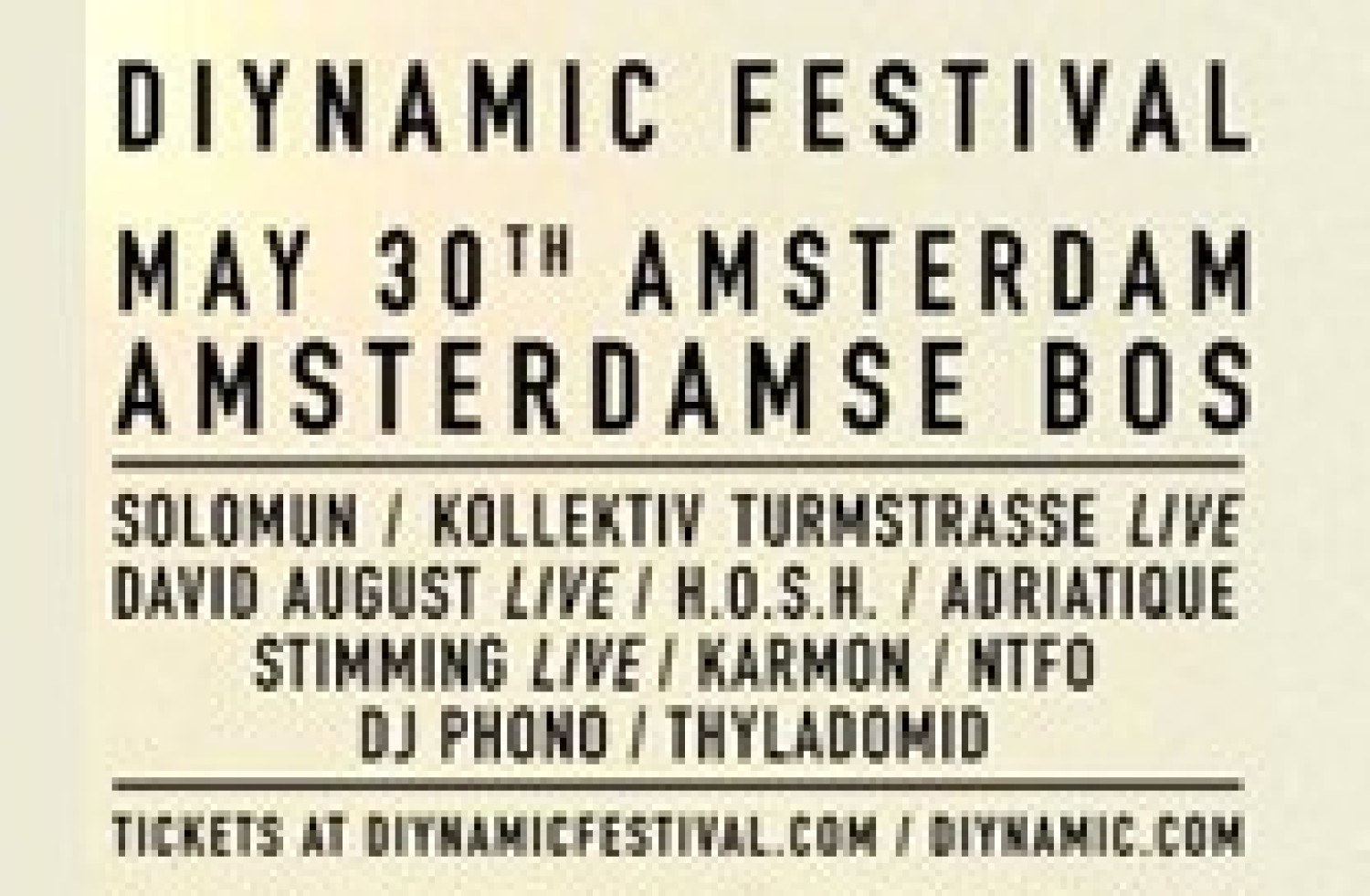 Party report: Diynamic Festival, Amsterdam (30-05-2014)