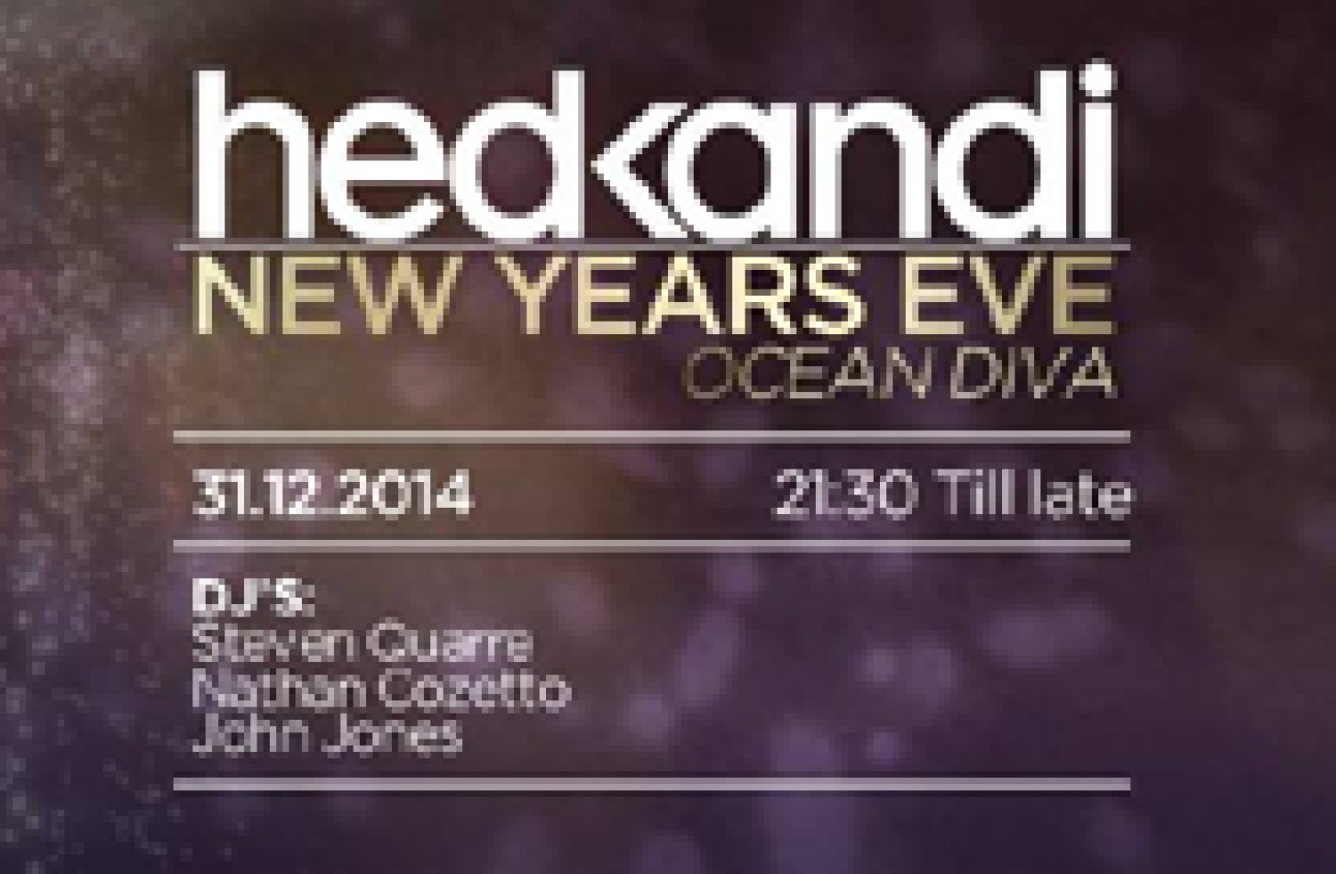 Party nieuws: Hed Kandi viert New Years Eve 2014 op Ocean Diva
