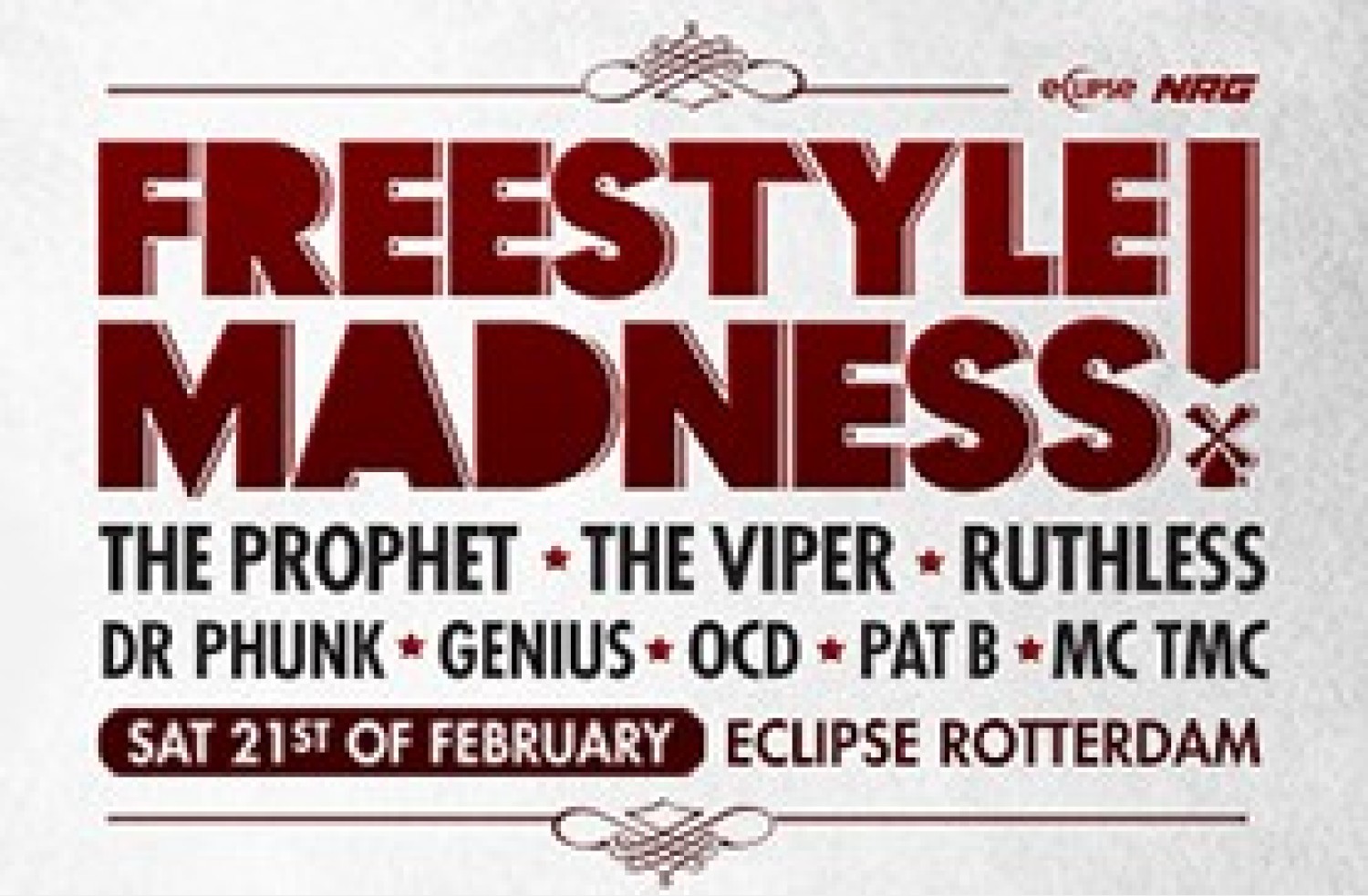 Party nieuws: NRG Events presenteert Freestyle Madness in Eclipse