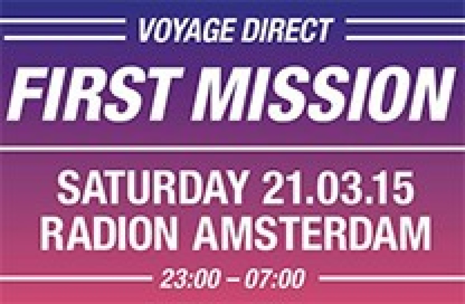 Party nieuws: Voyage Direct strijkt neer in RADION
