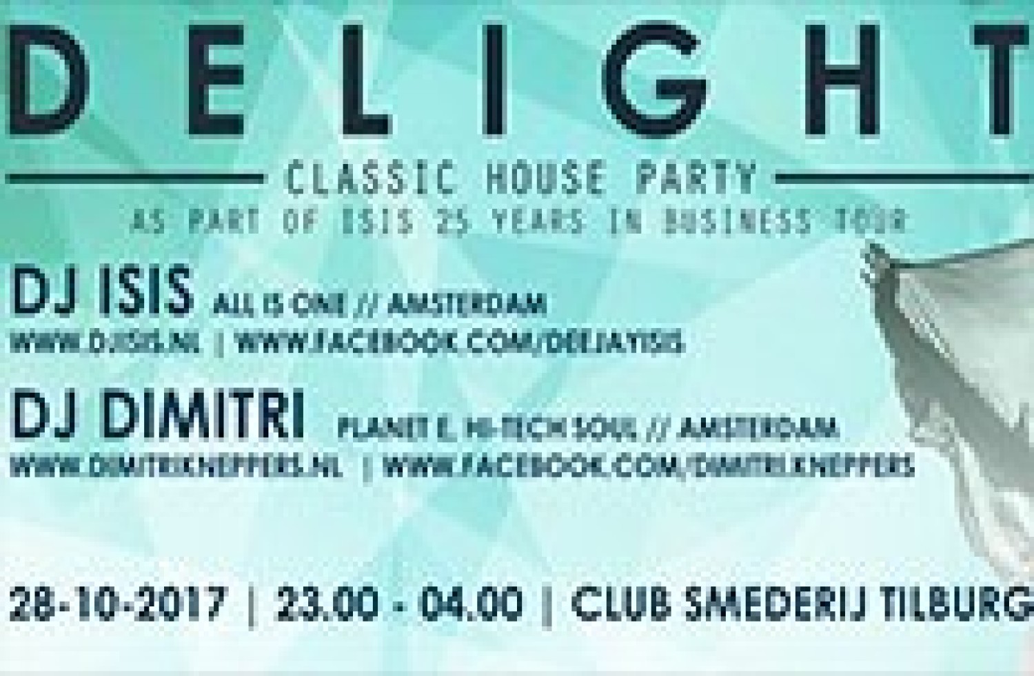 Party nieuws: Delight brengt DJ's Isis en Dimitri naar Smederij