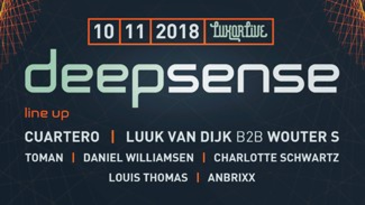 Party nieuws: 10 november een nieuwe editie deepsense in Luxor Live
