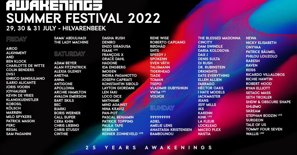 Awakenings Summer Festival 2022 tickets gaan hard