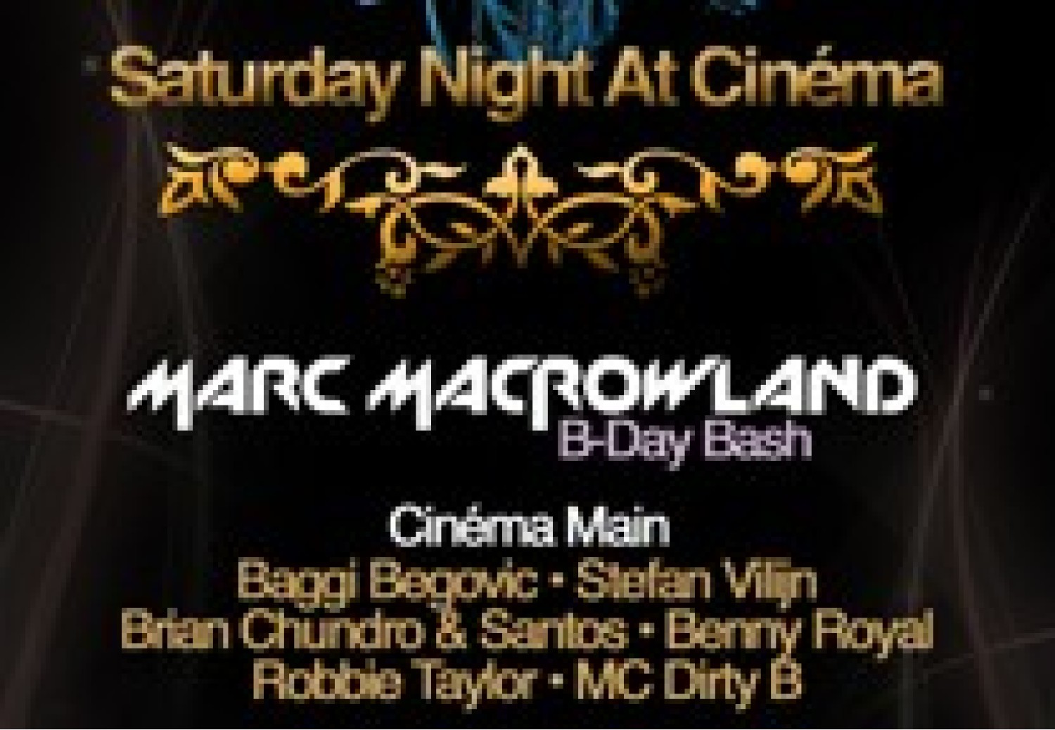 Party nieuws: Marc MacRowland zijn verjaardag in Cinema  Rotterdam