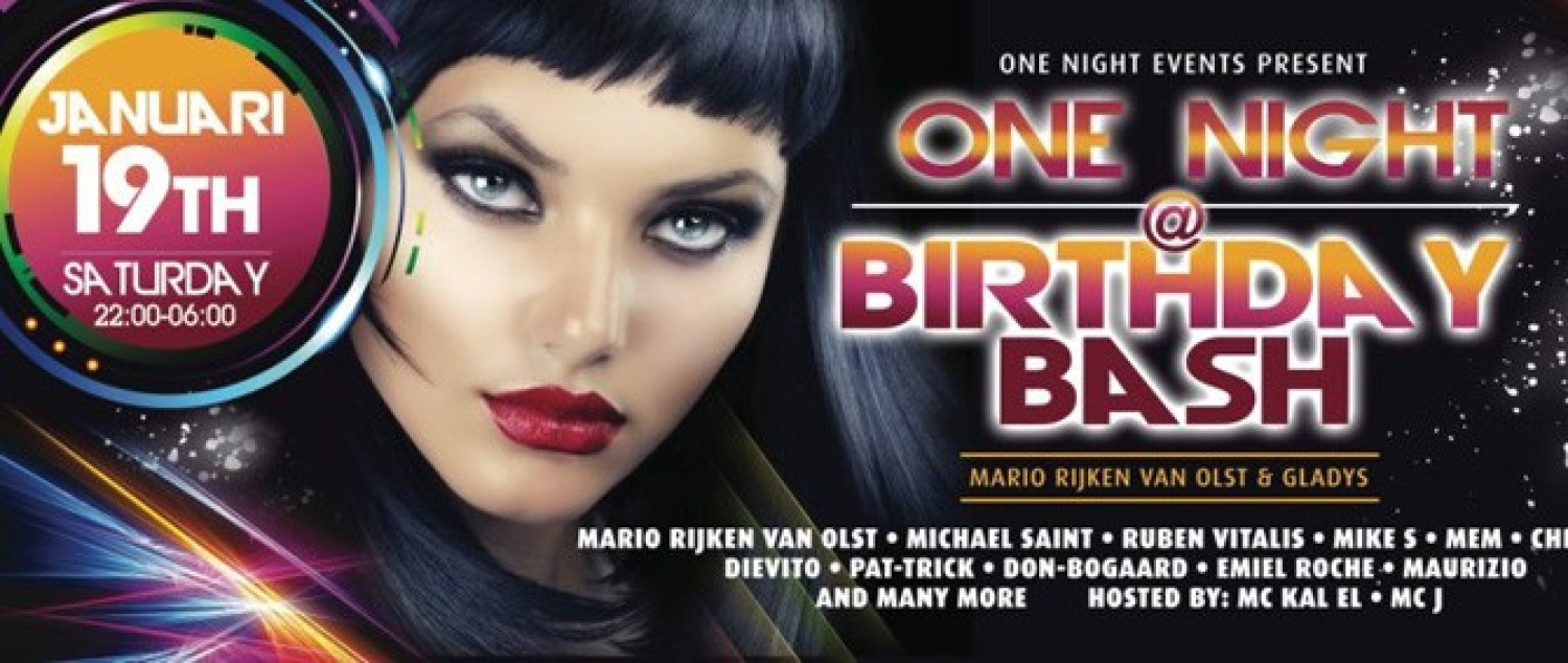 Party nieuws: One Night @ Birthday Bash Mario Rijken van Olst