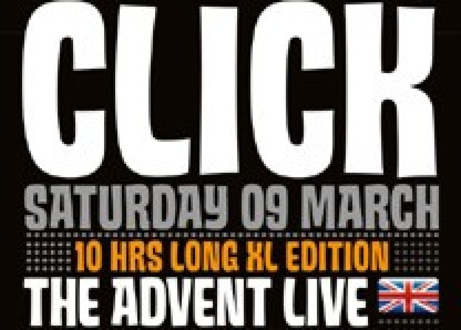 Party nieuws: Click - The Advent XL Edition in Westerunie Amsterdam