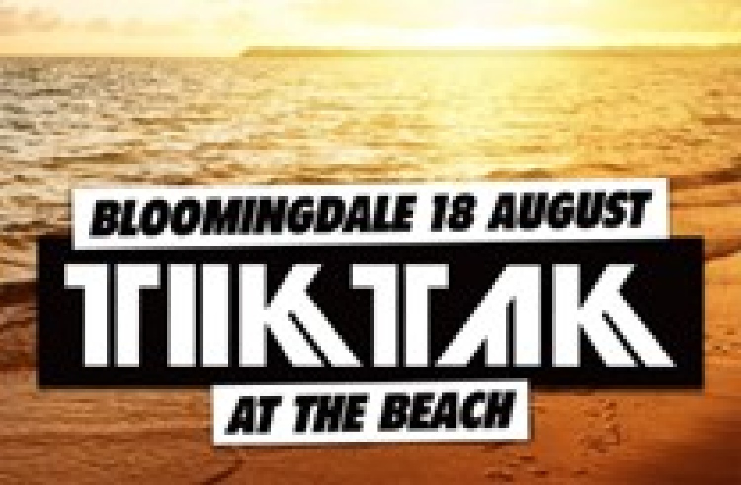 Party nieuws: TIKTAK at the Beach, zondag 18 augustus @ Bloomingdale