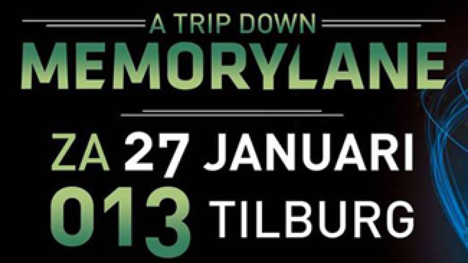 Party nieuws: Memorylane komt naar Tilburg op 27 januari!