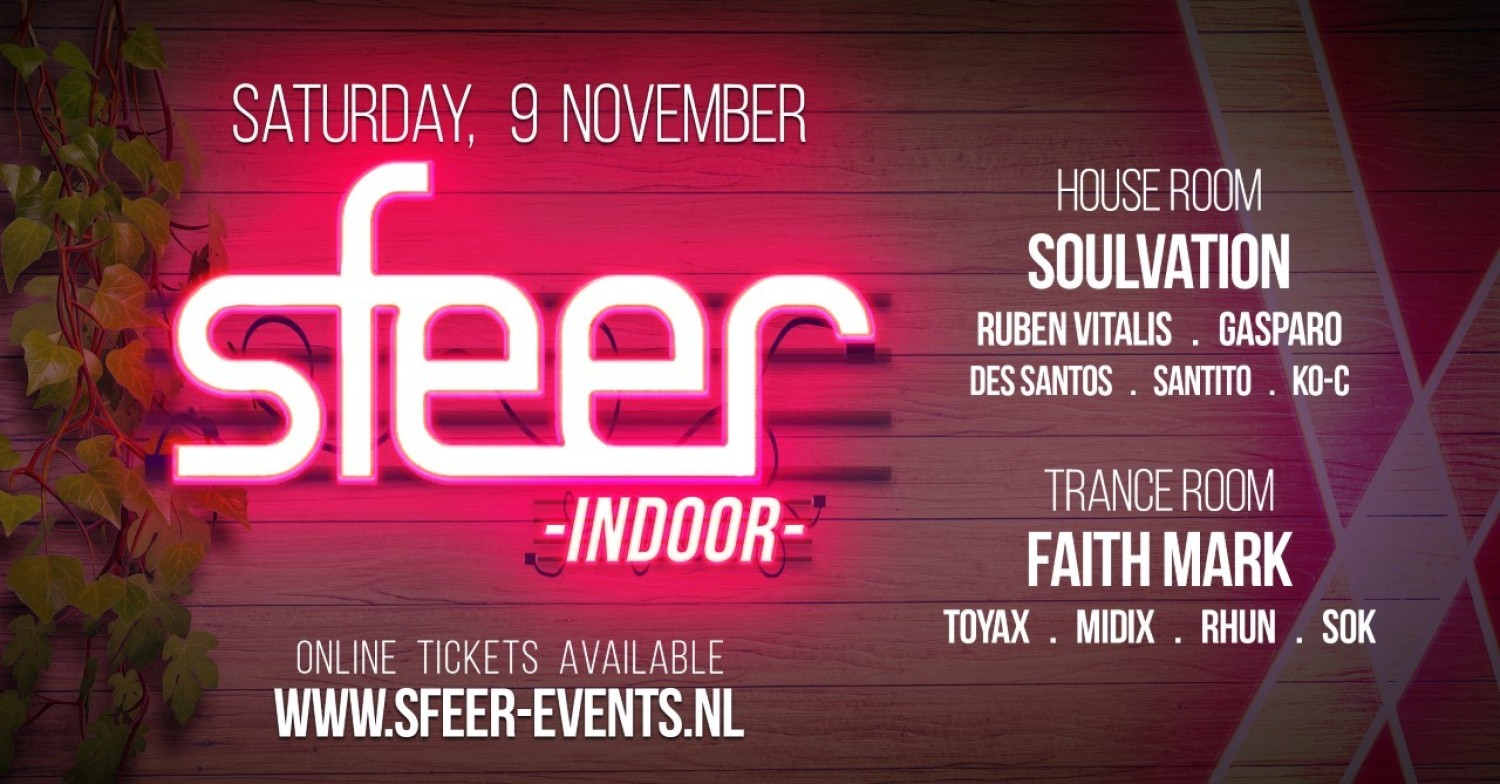 Party nieuws: SFEER maakt volledige line-up bekend Indoor editie