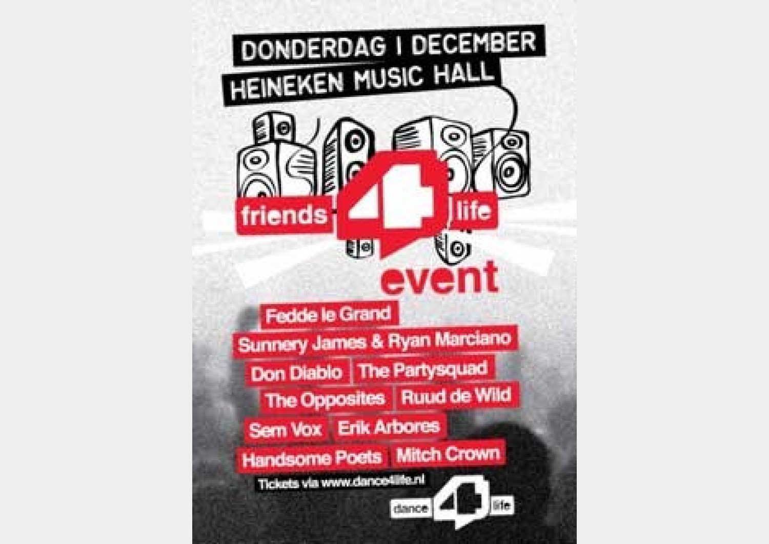 Party nieuws: Steun Friends4Life in de Heineken Music Hall