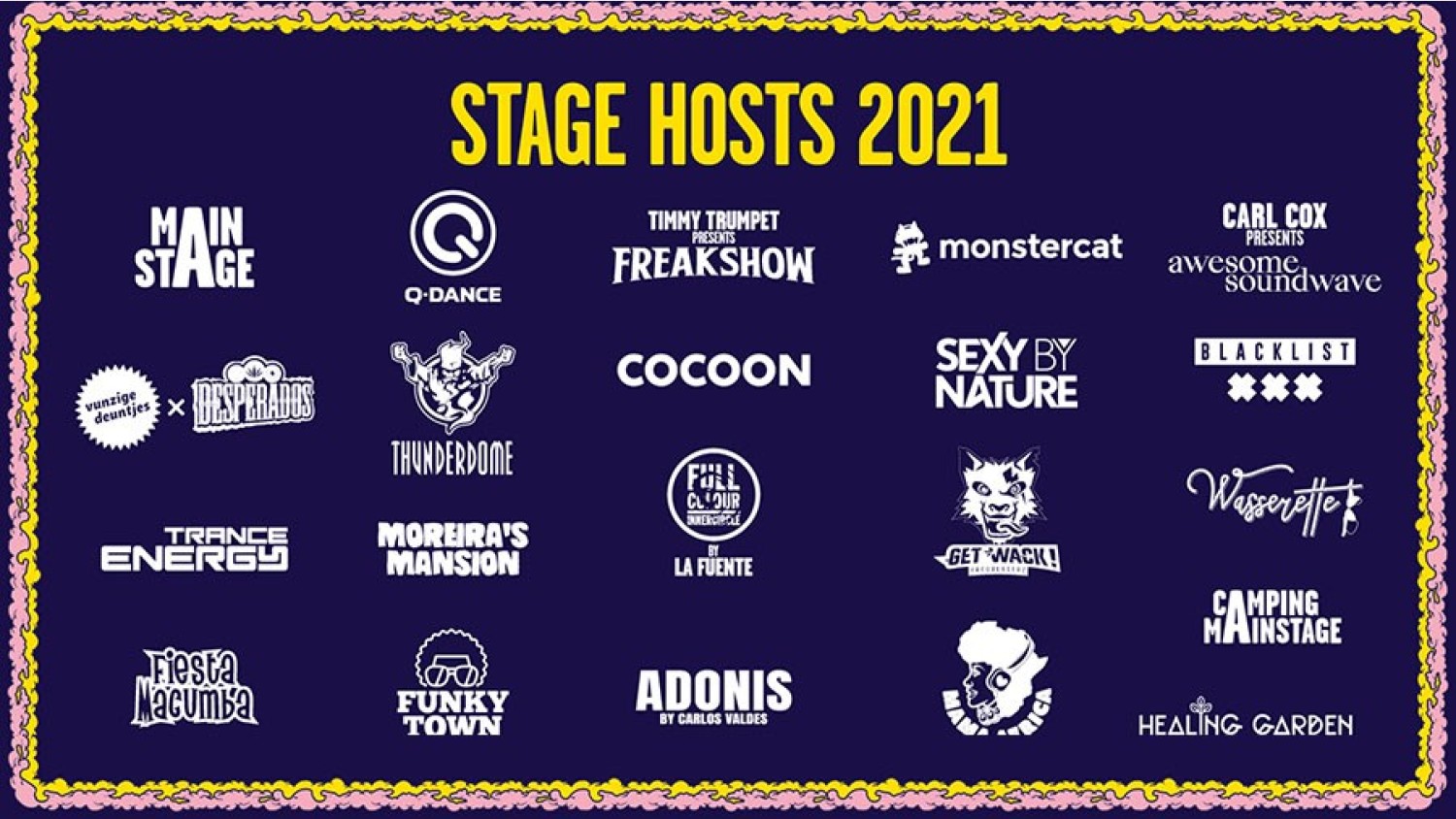 Party nieuws: De 21 Stage Hosts voor Mysteryland Festival 2021