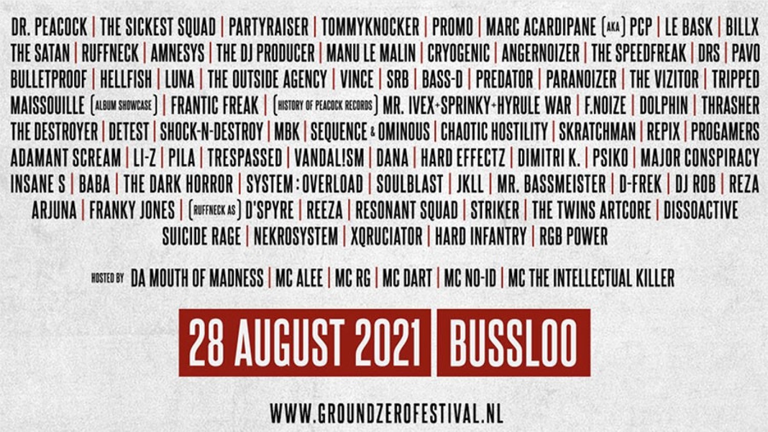 Party nieuws: Ground Zero Festival 2021 maakt volledige line-up bekend