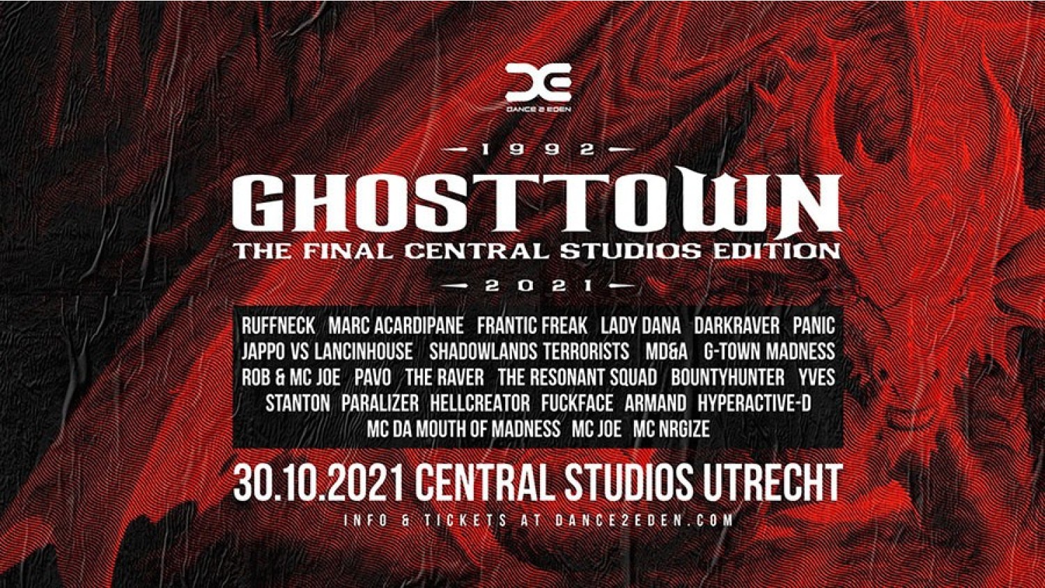 Party nieuws: Ghosttown gaat door op 30 oktober 2021