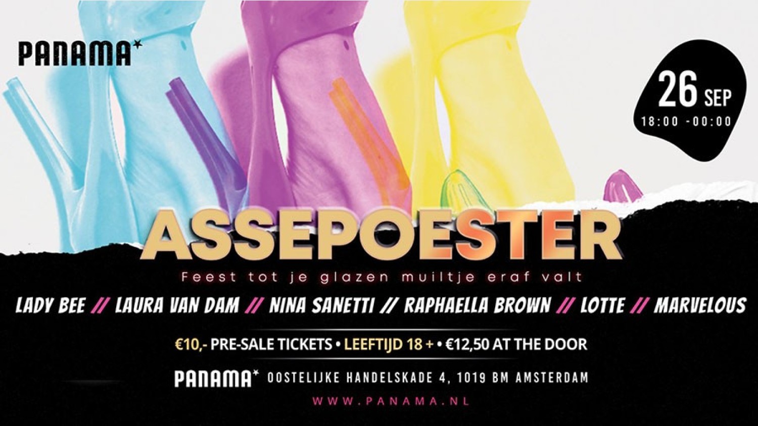 Party nieuws: Assepoester in Club Panama op zondag 26 september