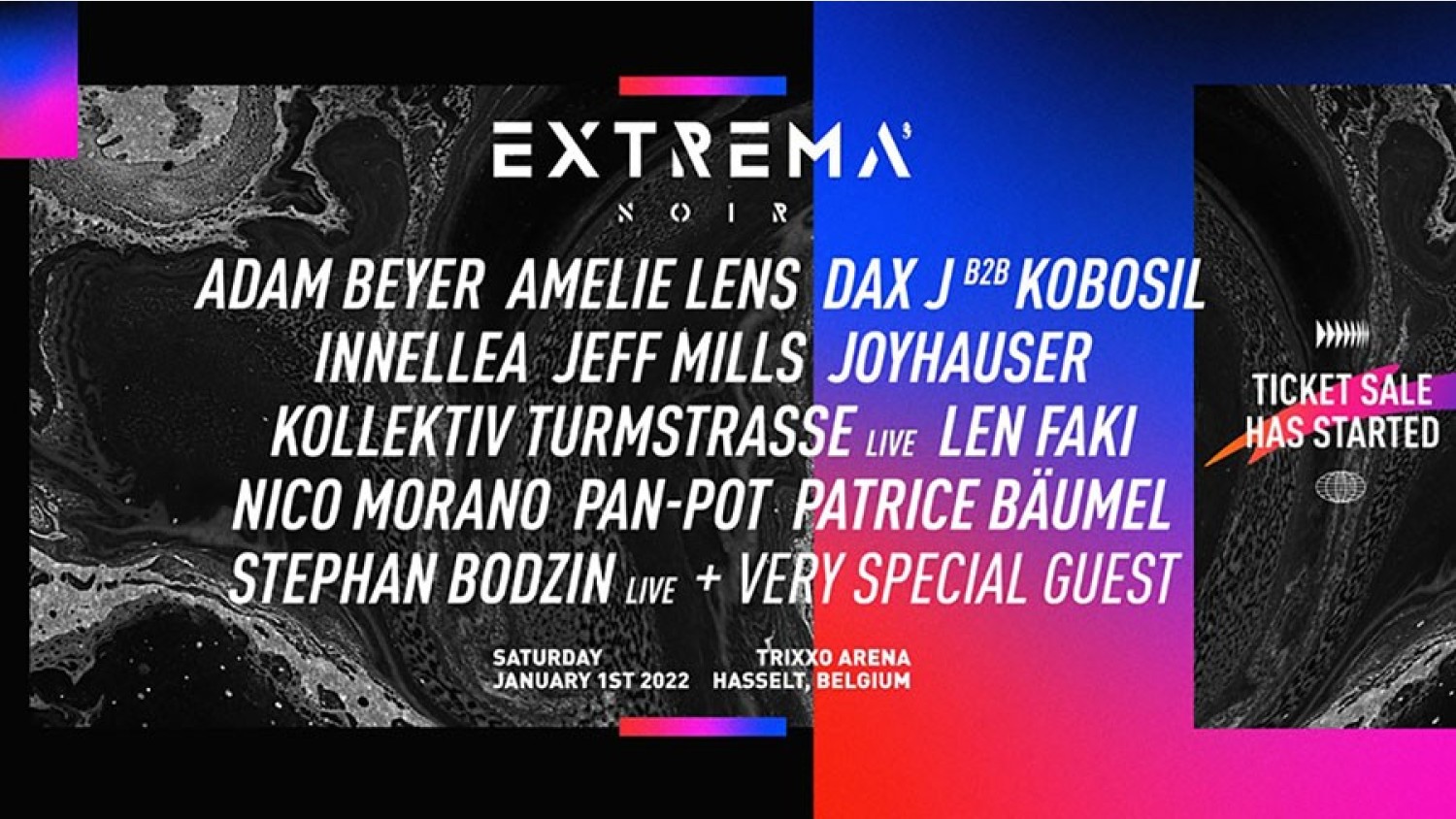 Party nieuws: Extrema Noir XXL Indoor editie op 1 januari