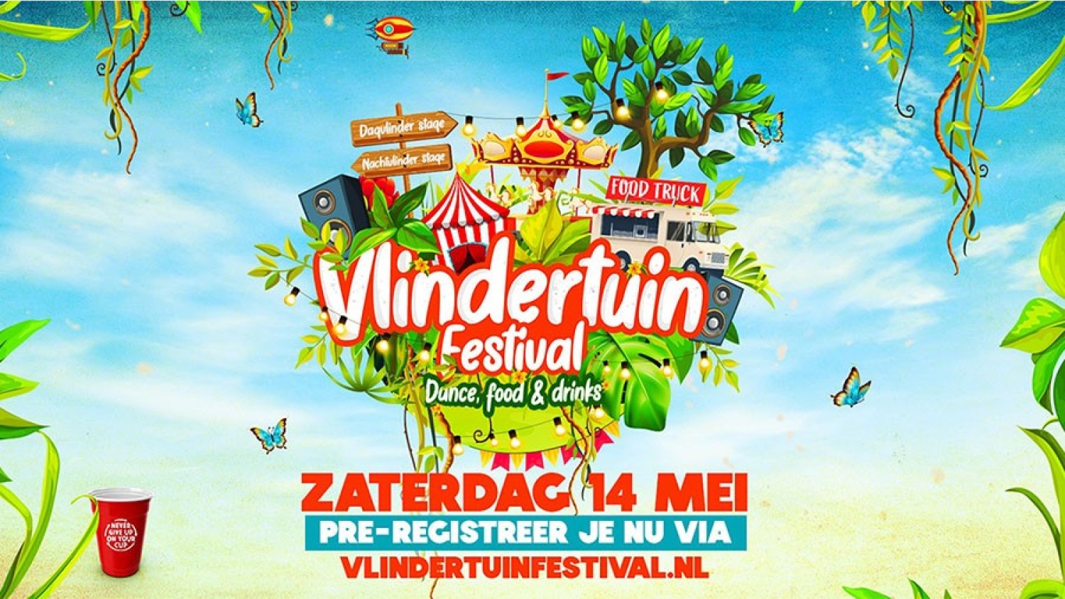 Party nieuws: Pre-registratie Vlindertuin Festival geopend