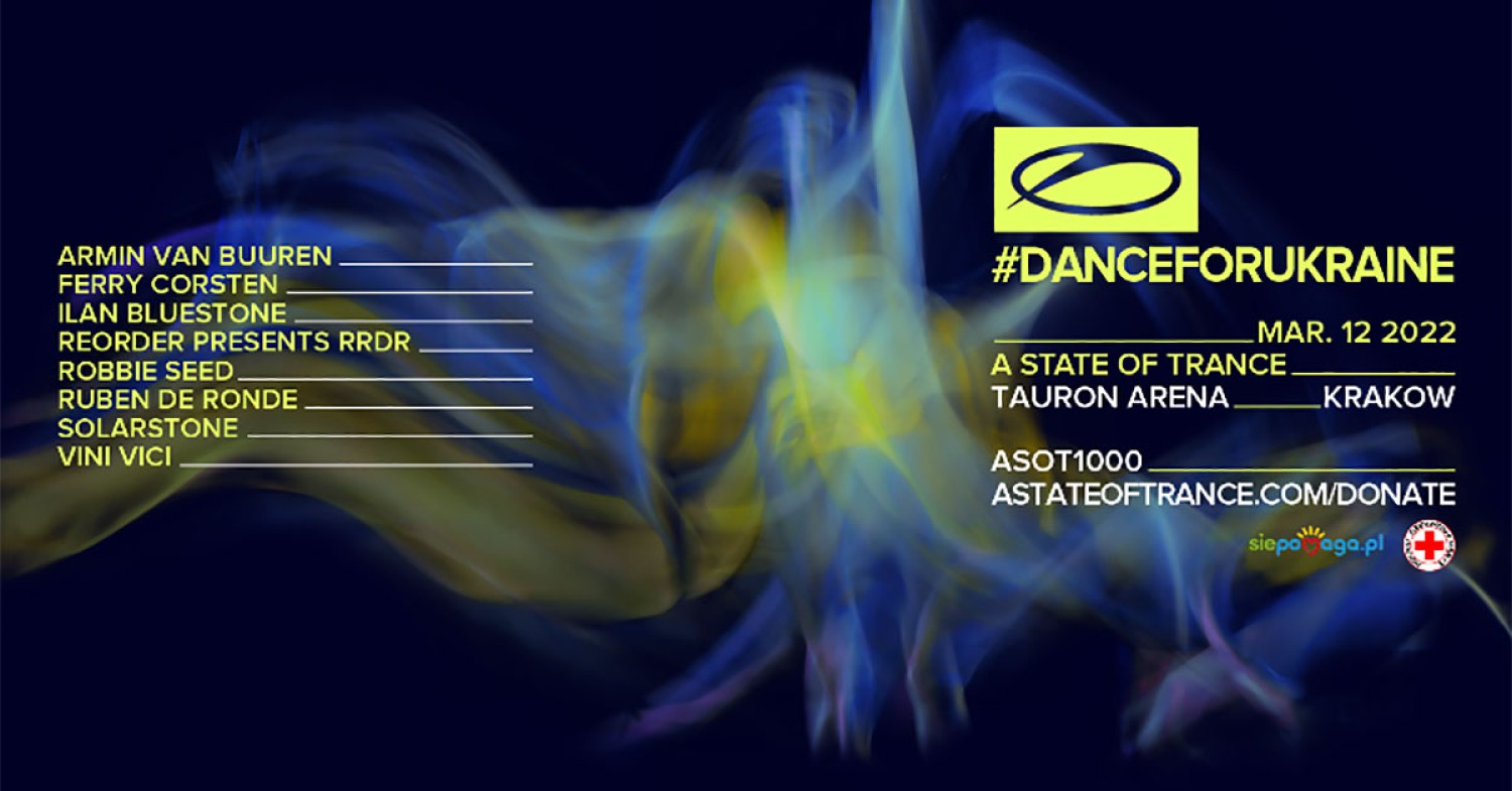 Party nieuws: Armin van Buuren doopt ASOT1000 show in Polen om tot #danceforukraine