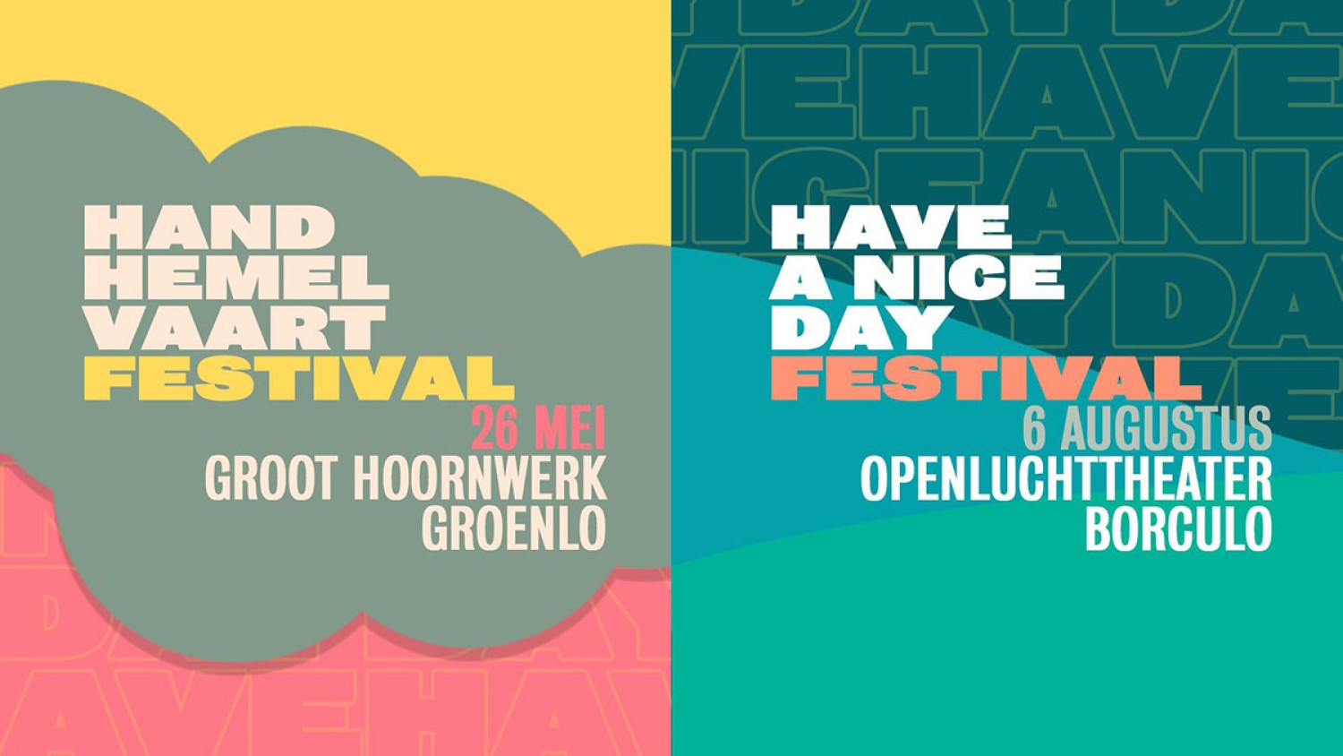 Party nieuws: Have a Nice Day Festival & HAND Hemelvaart