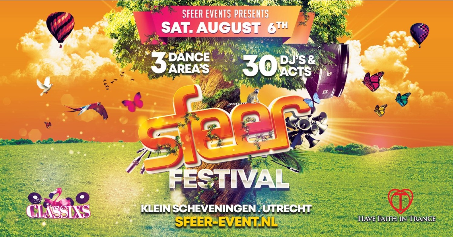 Party nieuws: Tickets SFEER Festival 6 augustus 2022 gaan hard