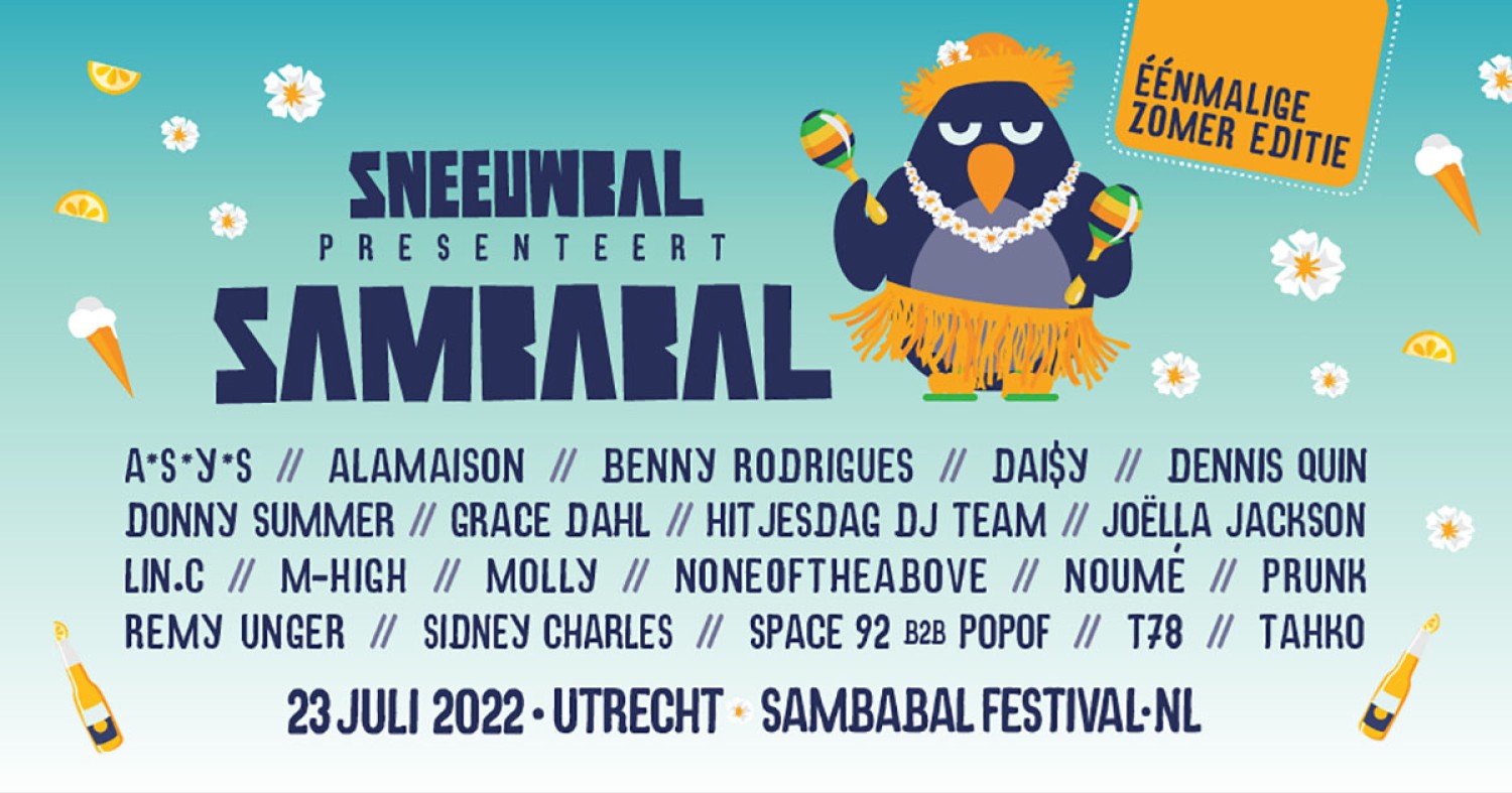 Party nieuws: Sneeuwbal presenteert line-up Sambabal Festival