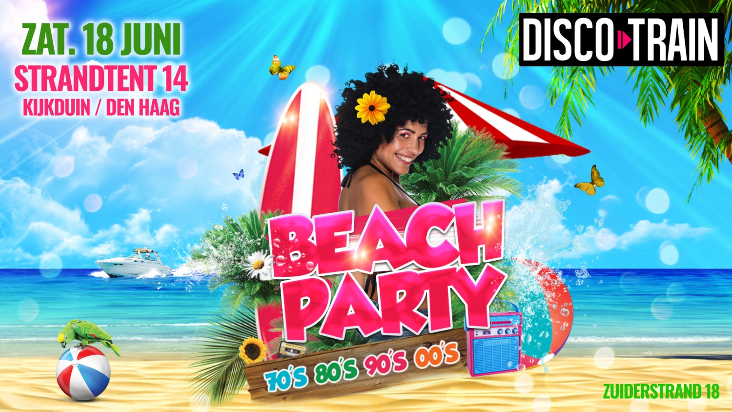 Party nieuws: Disco-Train komt terug naar Kijkduin voor zomerse Beach Party