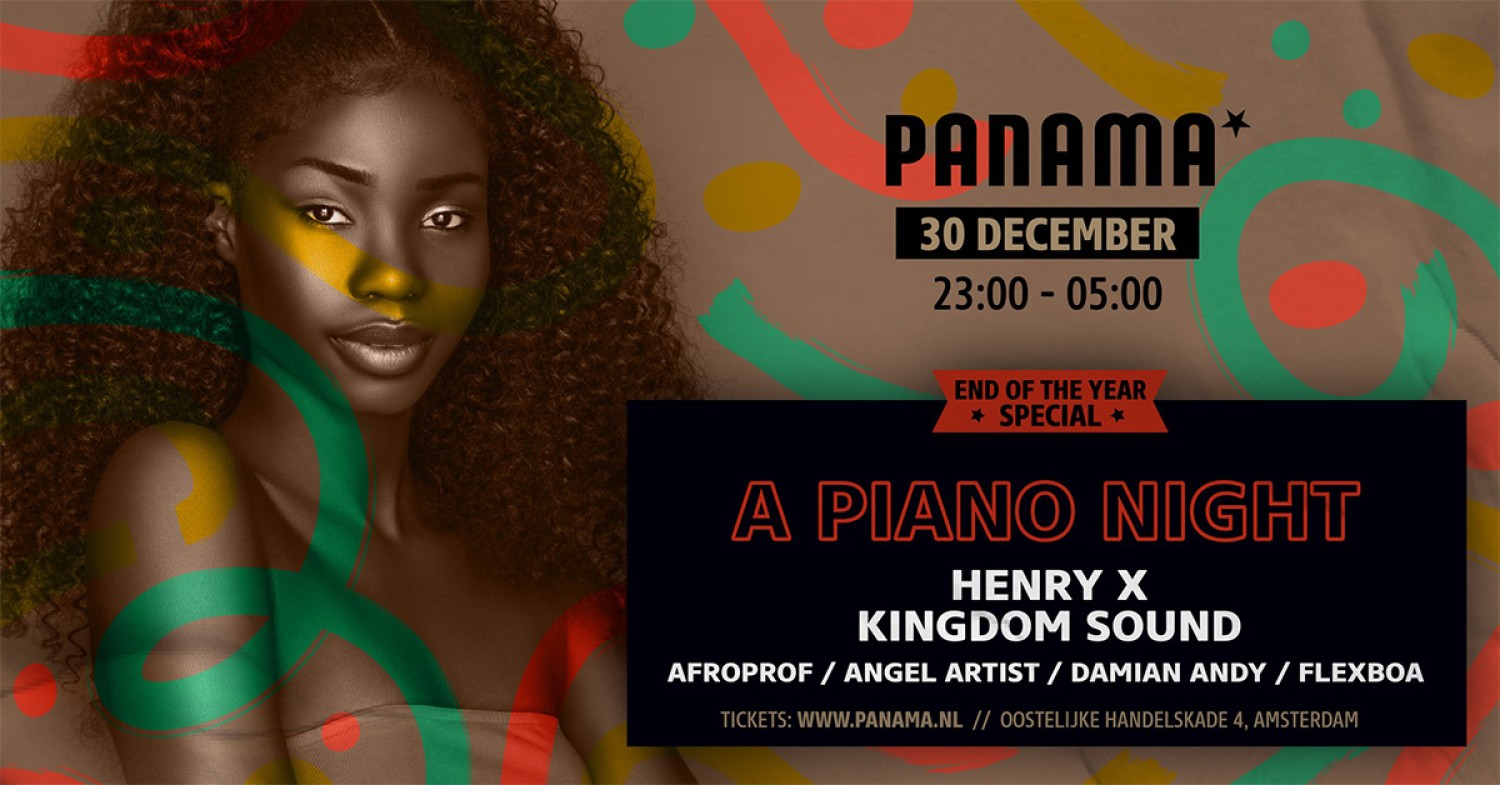 Party nieuws: A Piano Night Special op 30 december in Panama Amsterdam