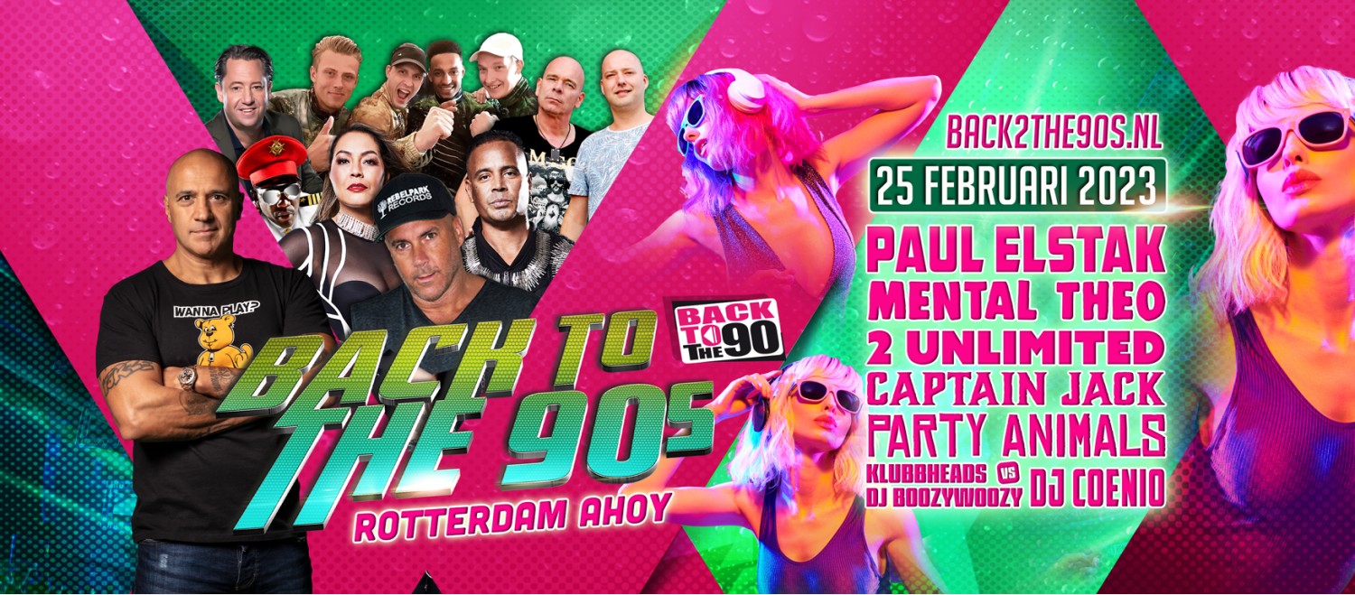 Party nieuws: Line-up Back to the 90's Rotterdam Ahoy bekend