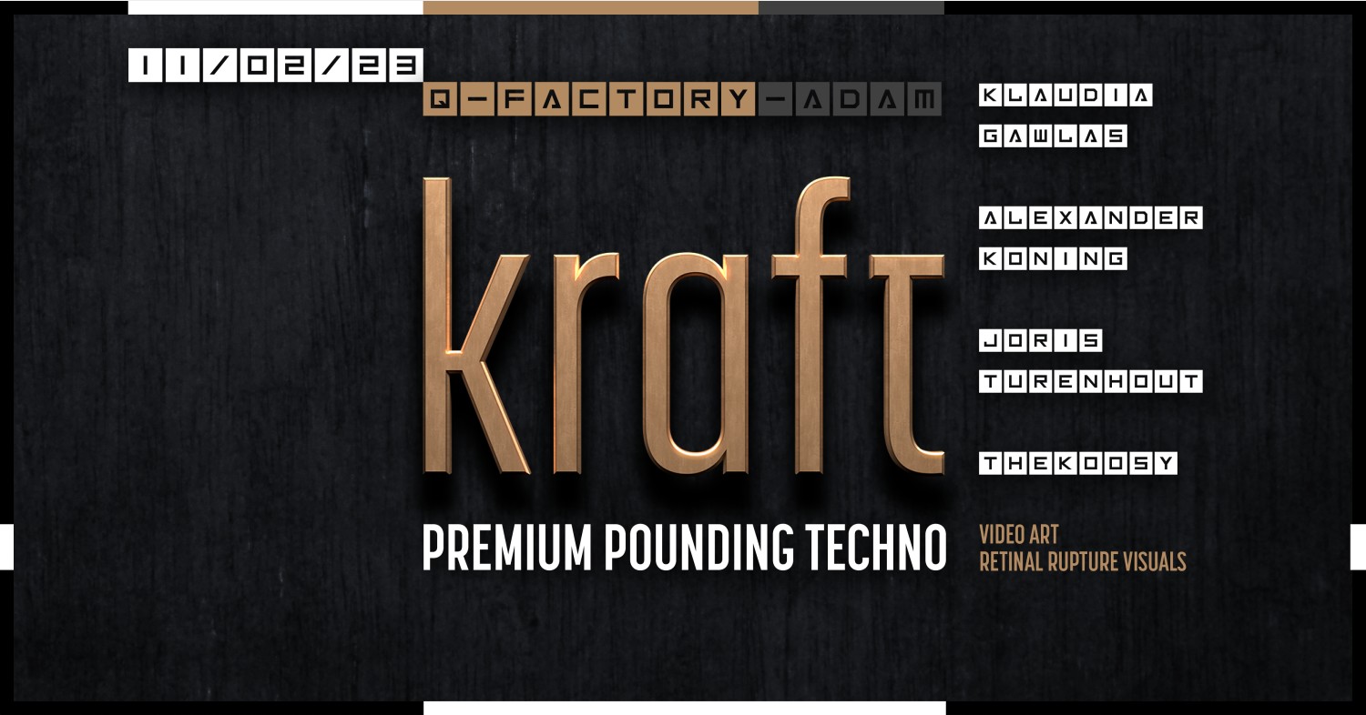 Party nieuws: KRAFT: Premium Pounding Techno met o.a. Klaudia Gawlas
