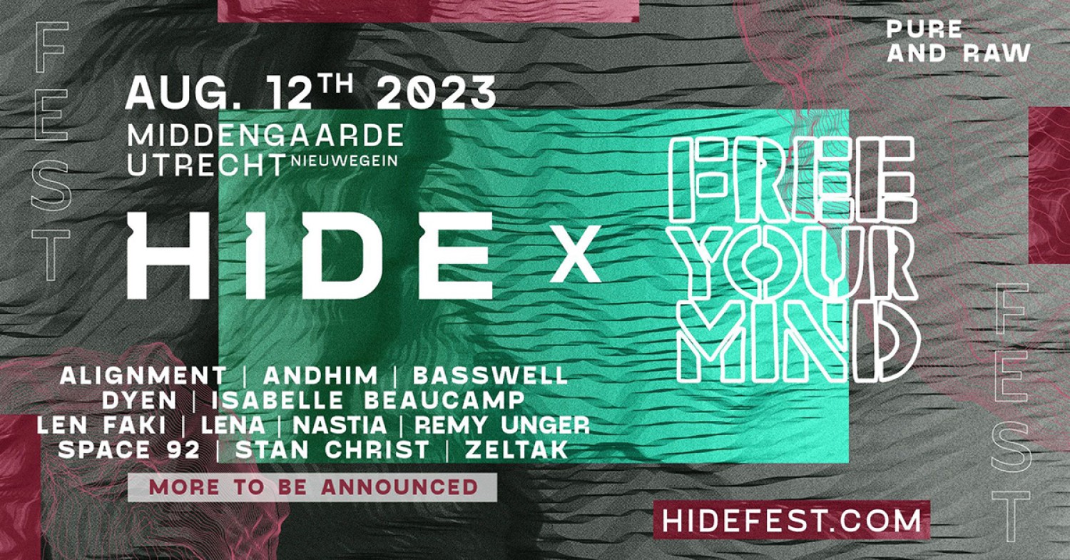 Party nieuws: Eerste namen HIDE x Free Your Mind