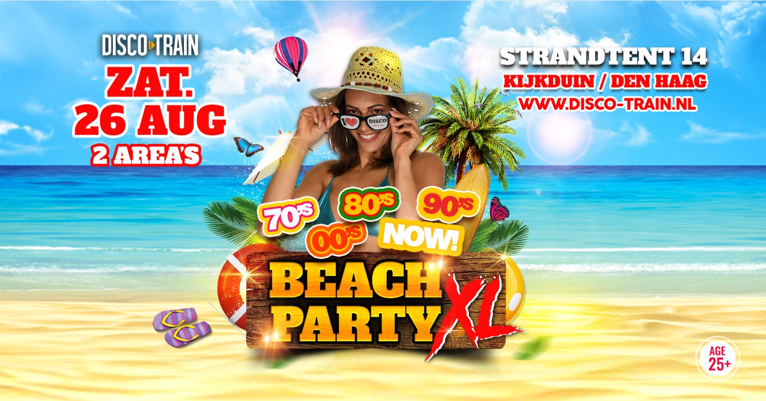 Party nieuws: Disco-Train Beach Party XL in Kijkduin met 2 area's