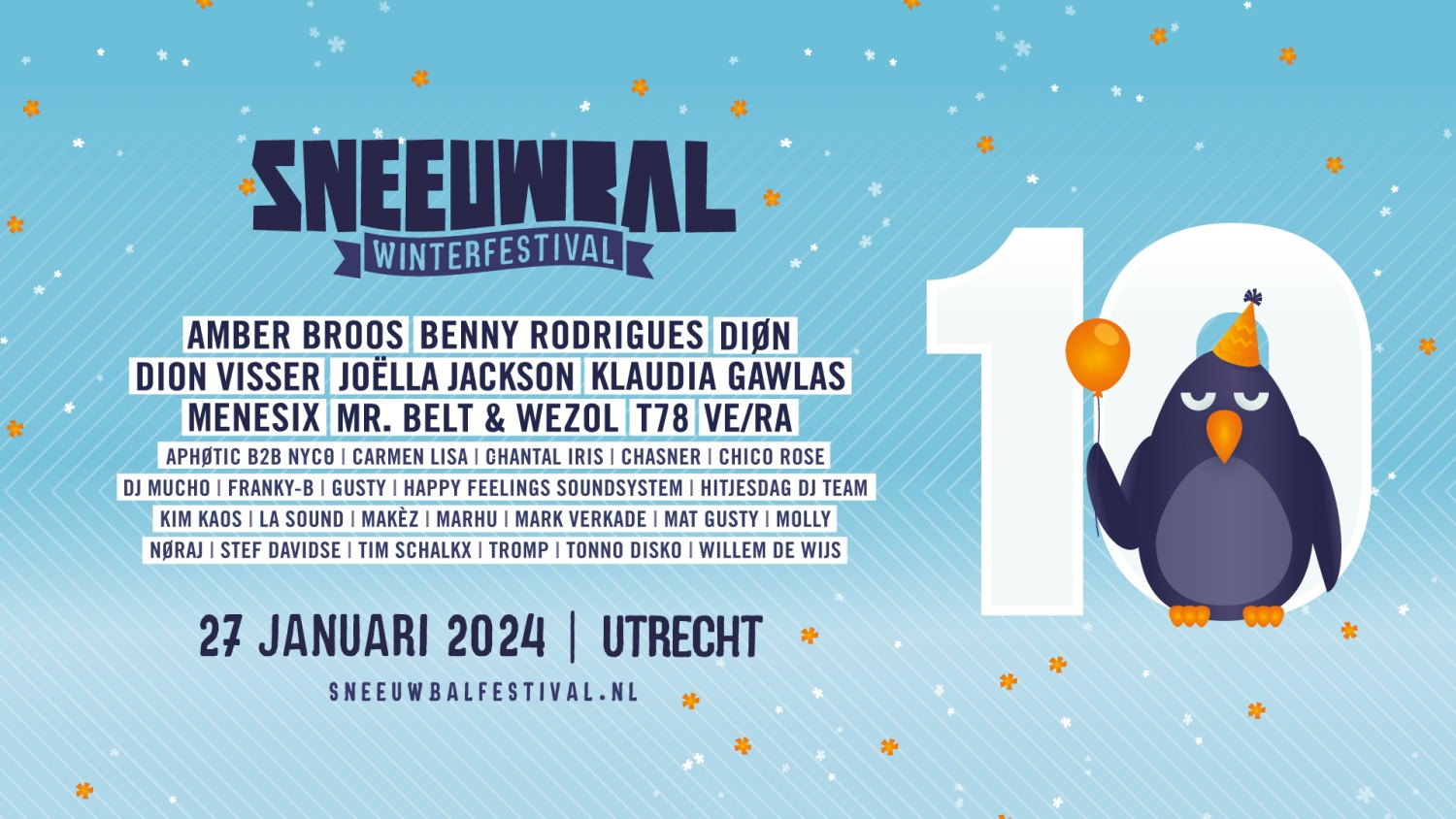 Party nieuws: Sneeuwbal Winterfestival 2024 maakt line-up bekend