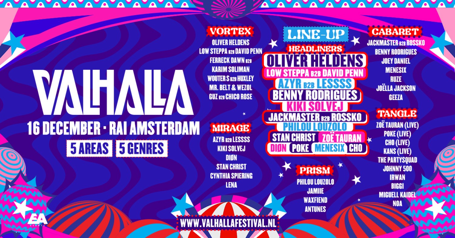 Party nieuws: Valhalla Festival 2023 maakt volledige line-up bekend