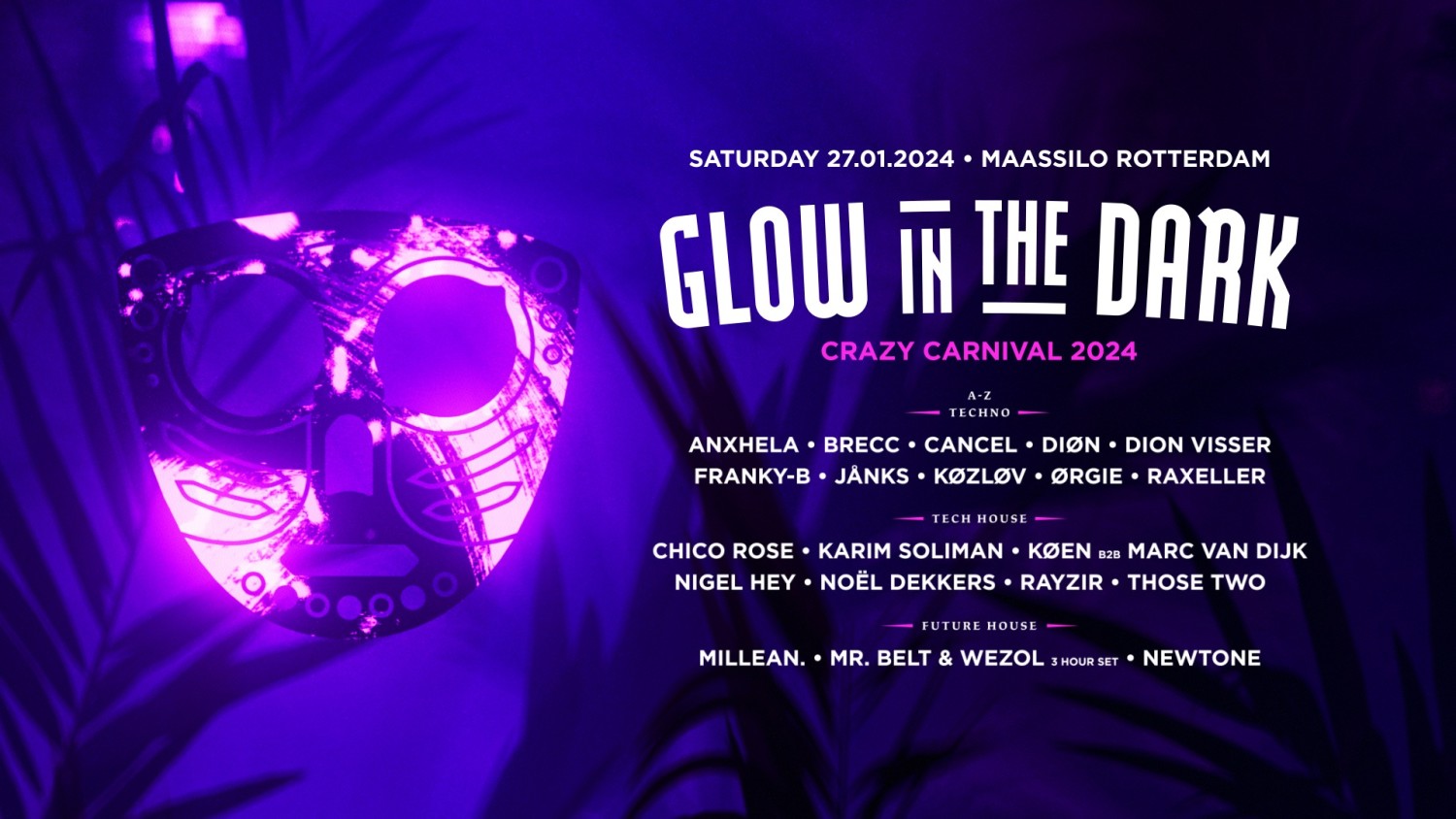 Party nieuws: Glow in the Dark Crazy Carnival 2024