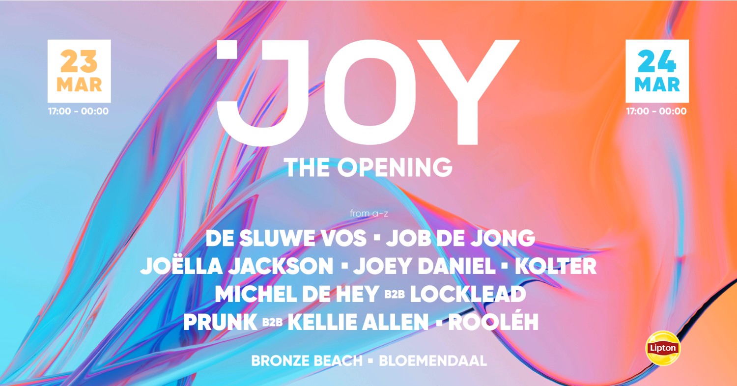 Party nieuws: JOY opent strandseizoen op 23 en 24 maart bij Bronze Beach