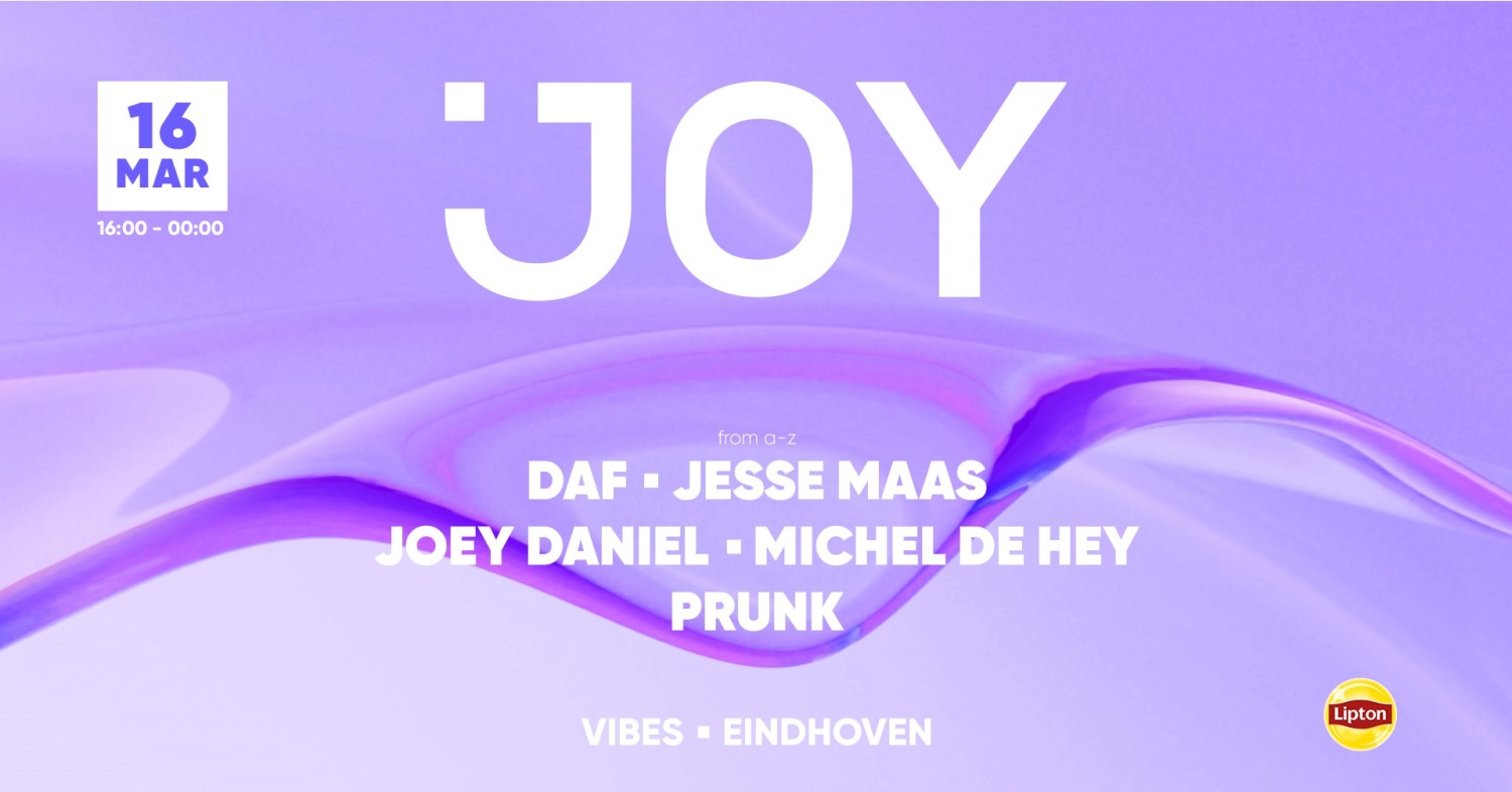 Party nieuws: JOY Eindhoven in Vibes op zaterdag 16 maart