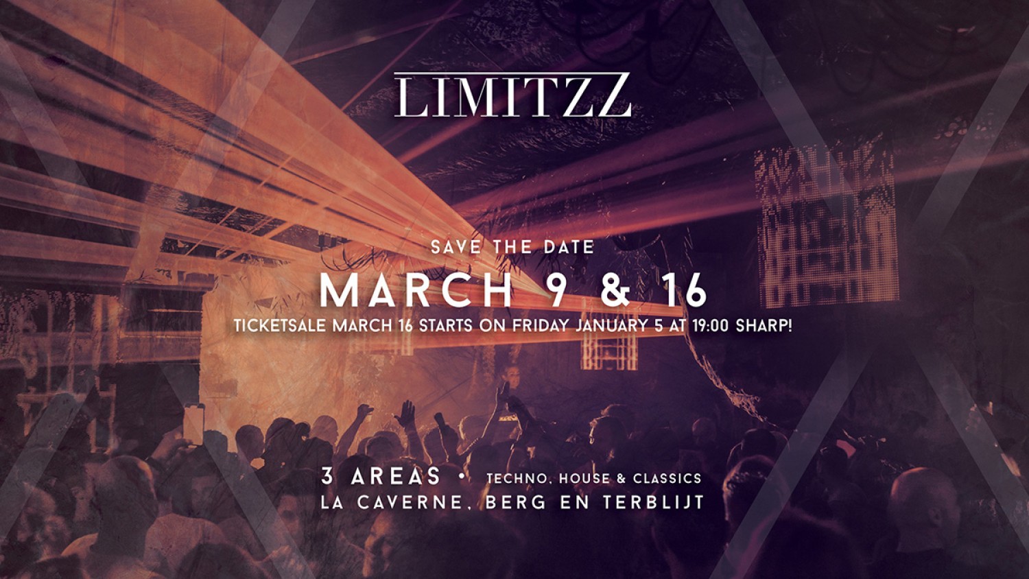 Party nieuws: Extra editie Limitzz Cave op 16 maart 2024