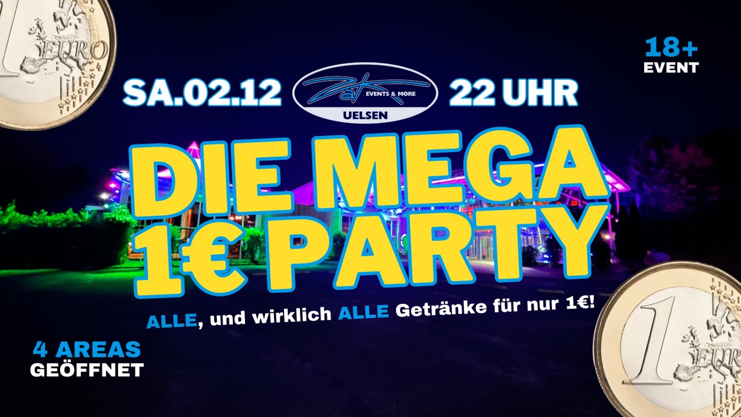 Die Mega €1 Party